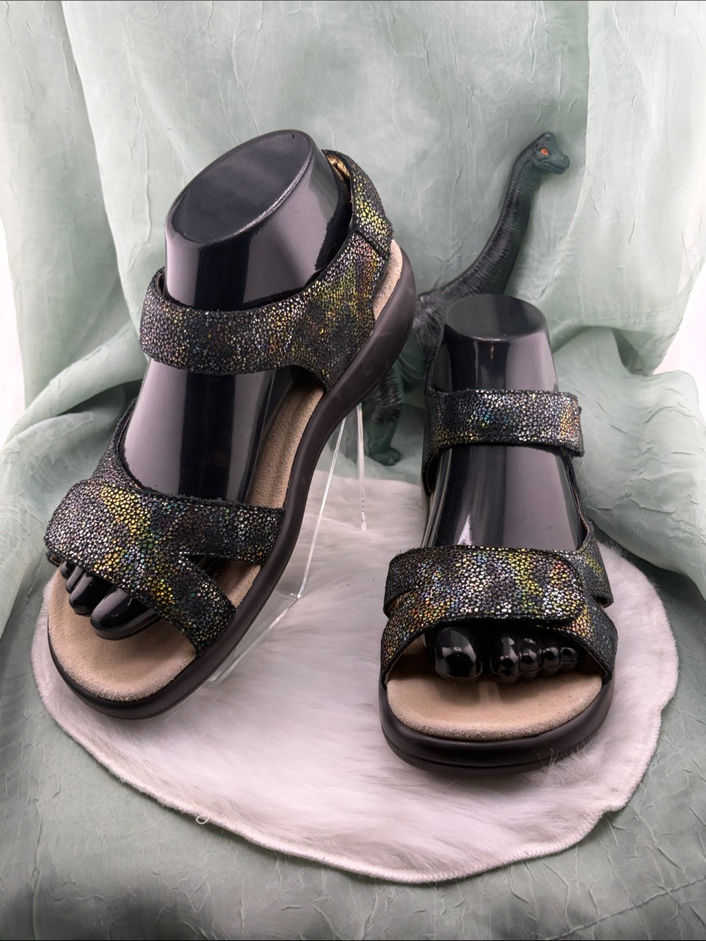 Alegria Joy sandals in the "Oh Snap" multicolor sparkle design | 38